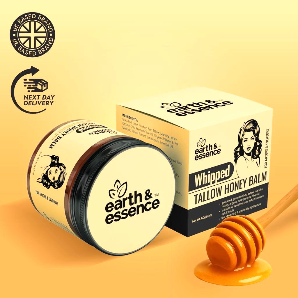 Earth & Essence Whipped Organic Grass-Fed Beef Tallow Honey Balm