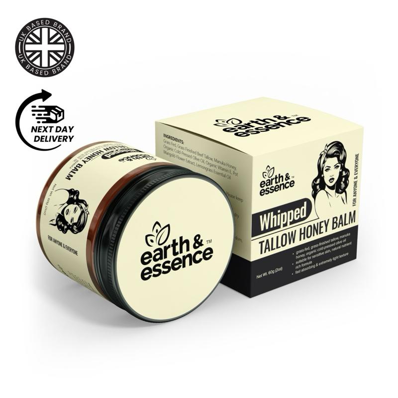 Earth & Essence Whipped Organic Grass-Fed Beef Tallow Honey Balm